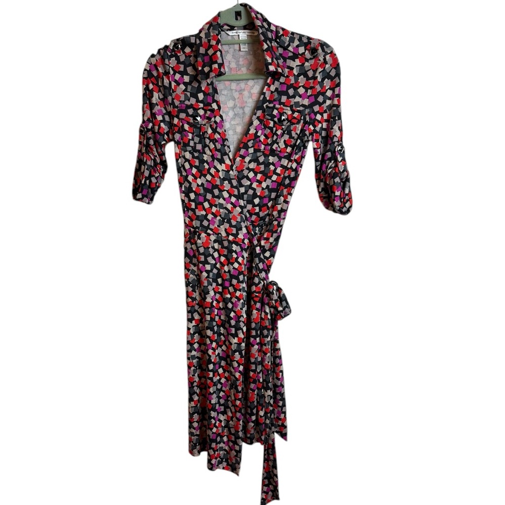 DVF Vintage Silk Wrap Dress Size 6